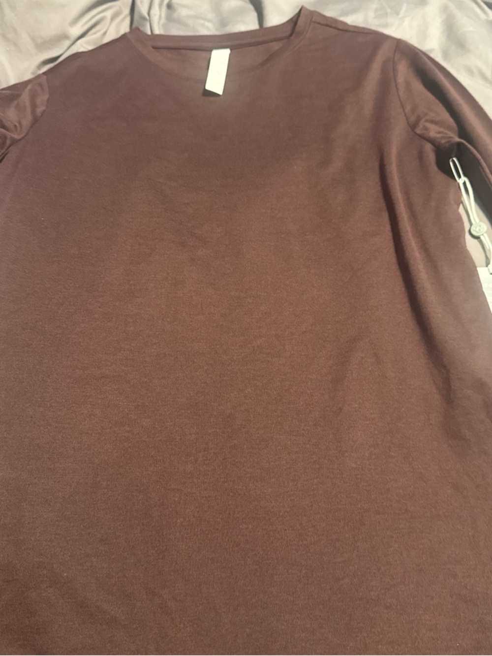Zella Long Sleeve Crew Shirt - Brown